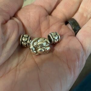 Brighton dog bead and heart spacers